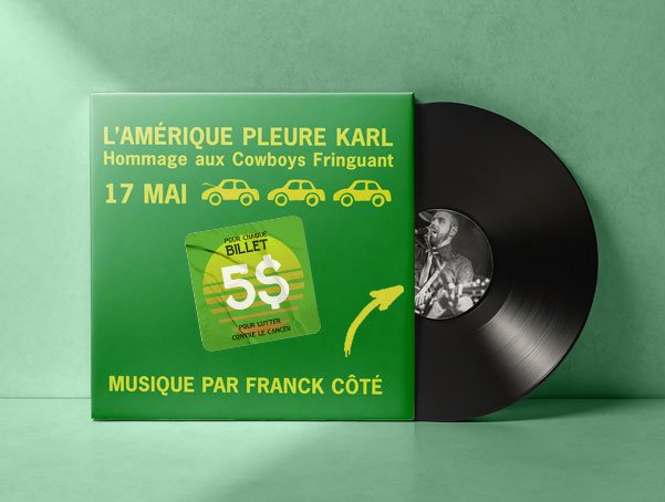 Vinyle qui sort de sa pochette
