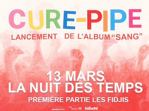 Cure-Pipe – Lancement de l’album SANG